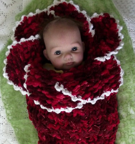 Original design new style newborn baby bell flower cocoon white hot pink photography props handmade in Canada Available for twins